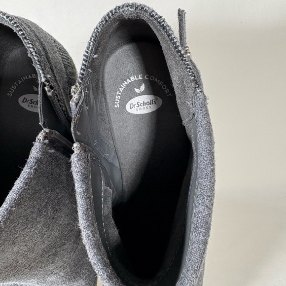 Dr. Scholl's Women's CREATE Mid Gray Flannel Wedge Side Zip Bootie SZ 8M - Picture 8 of 13